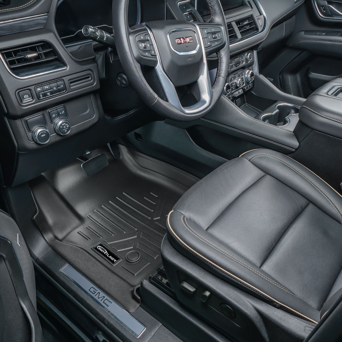 SA0524-B0524-E0524-N2 4 Rows Custom Fit Floor Liners for 2021-2025 GMC Yukon 7 Passenger