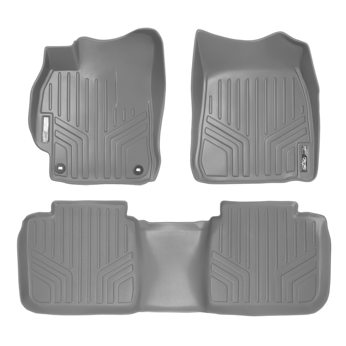 SA2102-B2102 Custom Fit Floor Mats 2 Row Liner Set, Grey