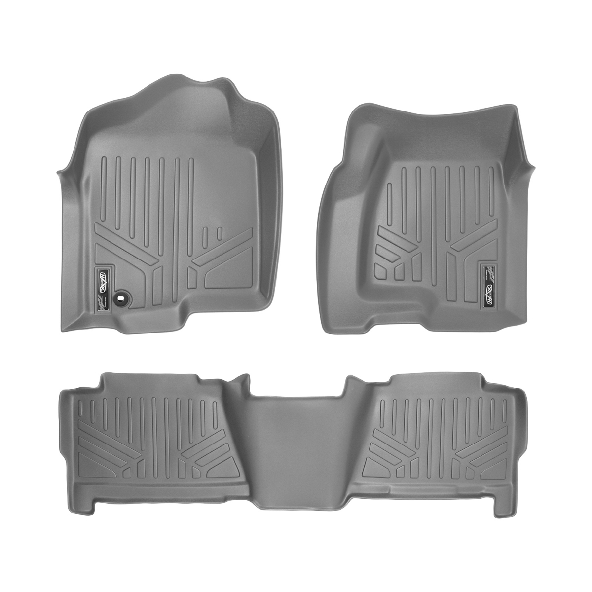 SA2178-B2178 Floor Mats Liner Set for 2002-2006 Chevy Avalanche, Gray