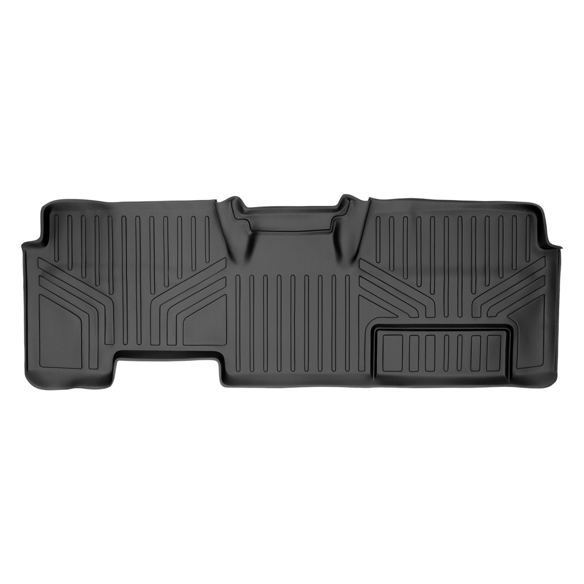 Custom Fit 2nd Row Floor Mats Liner - SuperCab Non Flow Center Console Only for 2009-2014 Ford F-150, Black