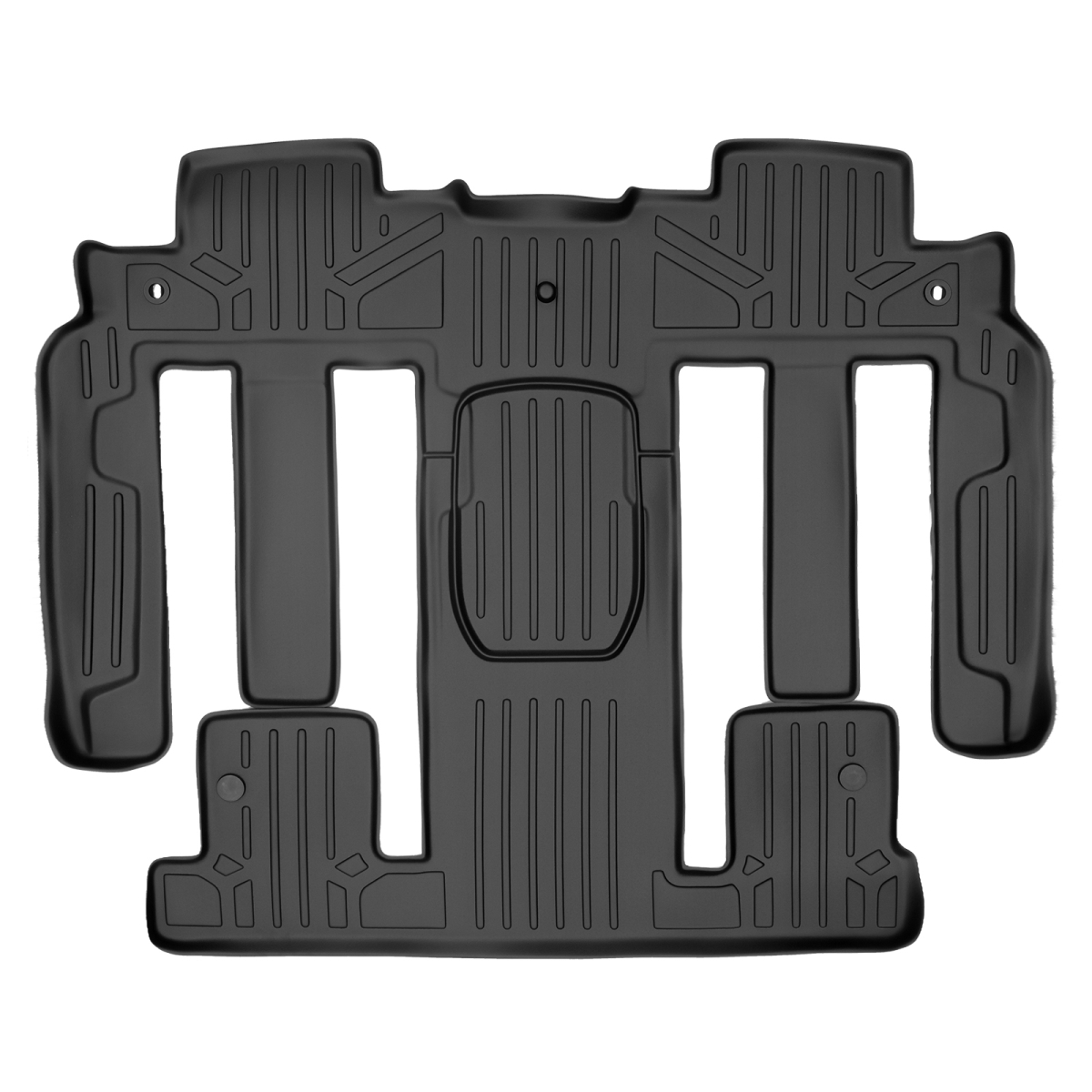 2nd & 3rd Row Floor Mats Liner for 2008-2017 Buick Enclave, Black