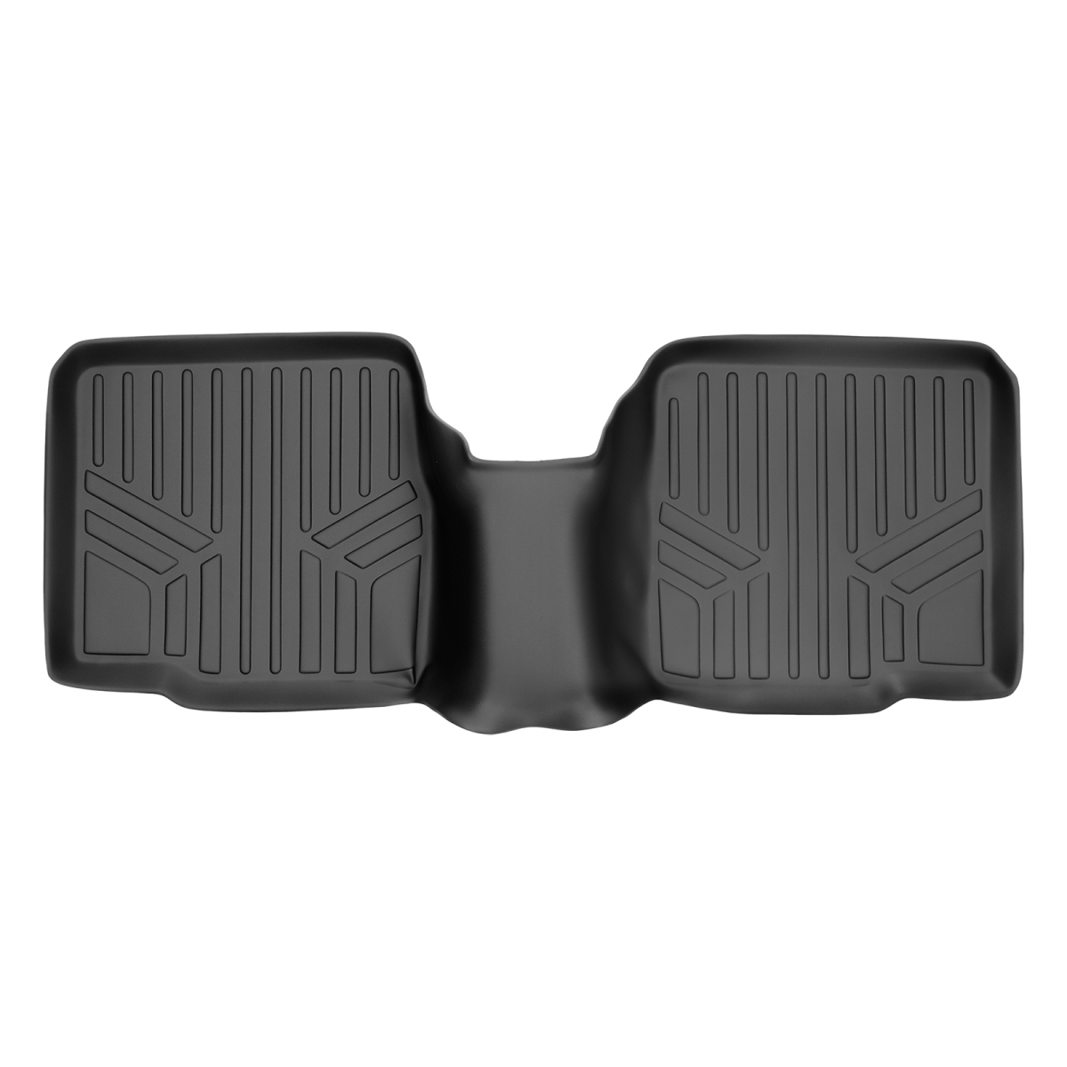 Custom Fit 2nd Row Floor Mats Liner without 2nd Row Center Console for 2011-2019 Ford Explorer, Black