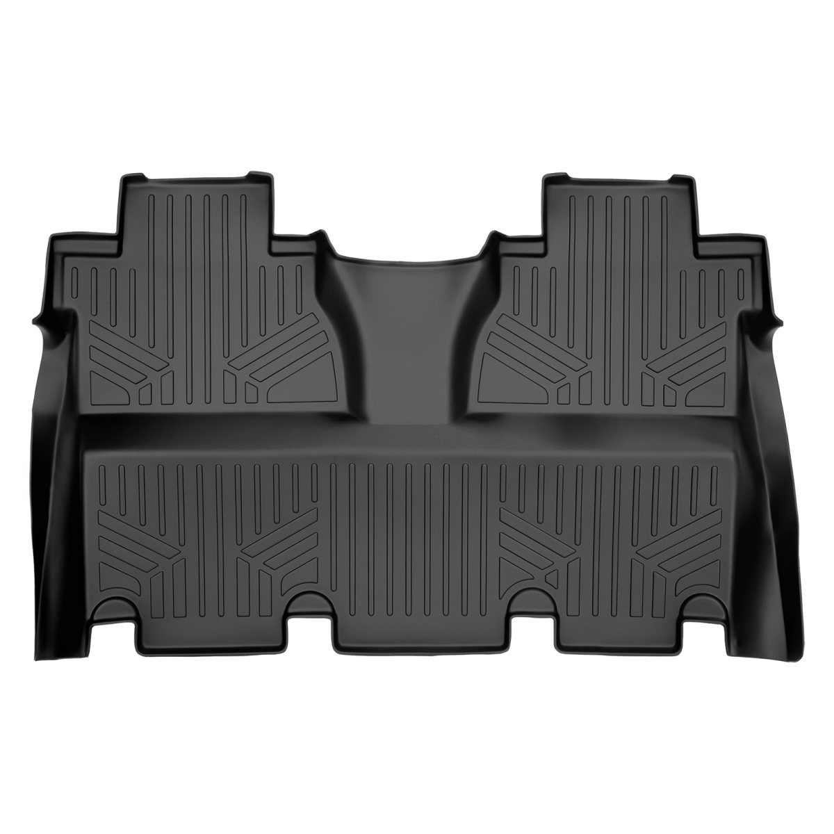 SB0155 Custom Fit 2nd Row Floor Mats Liner with Coverage Under the Seat for 2014-2021 Toyota Tundra, Black