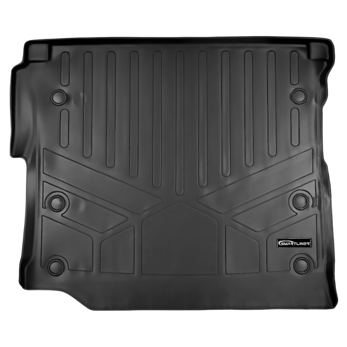 SD0316 Trunk Floor Mat & Cargo Liner with Subwoofer & No Flat Load Floor for 2018-2022 Jeep Wrangler, Black