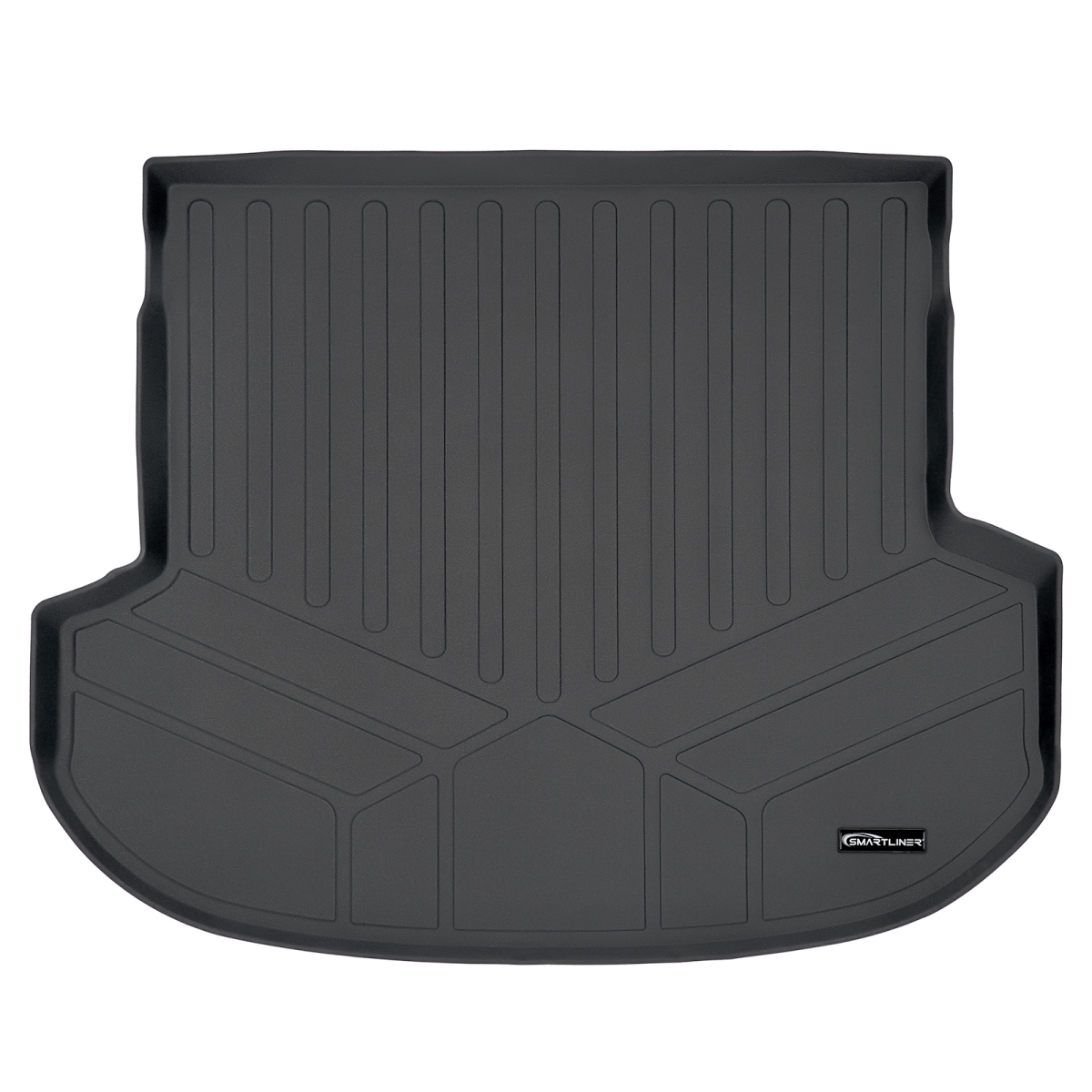 SD0411 All Weather Custom Fit Trunk Floor Mat Cargo Liner - 5 Passenger Models for 2019-2020 Hyundai Santa Fe, Black