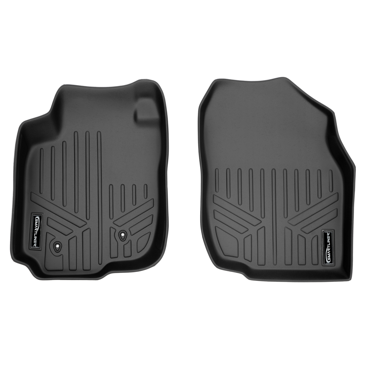 SA0019 Custom Fit 1st Row Floor Mats Liner Set for 2006-2012 Toyota RAV4, Black