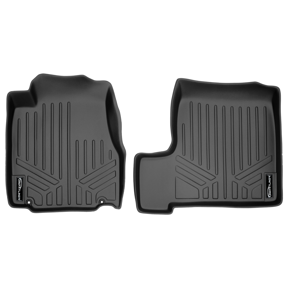 Custom Fit 1st Row Floor Mats Liner Set for 2007-2011 Honda CR-V, Black