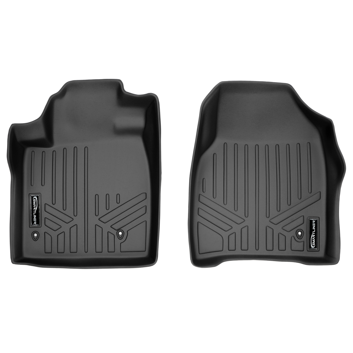 Custom Fit 1st Row Floor Mats Liner Set for 2009-2015 Honda Pilot, Black
