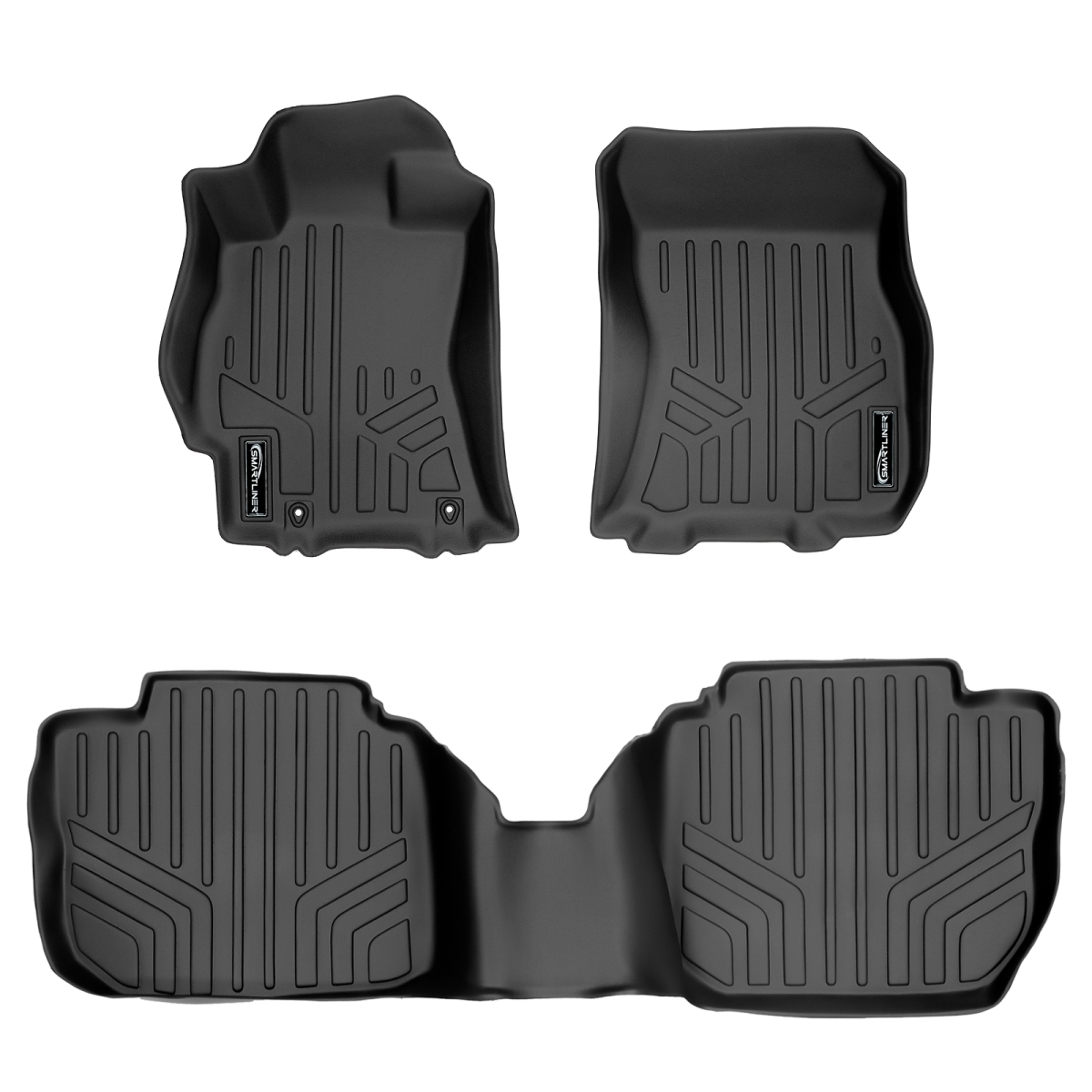 SA0088-B0088 Custom Fit 2 Row Floor Mats Liner Set for 2010-2014 Subaru Outback, Black