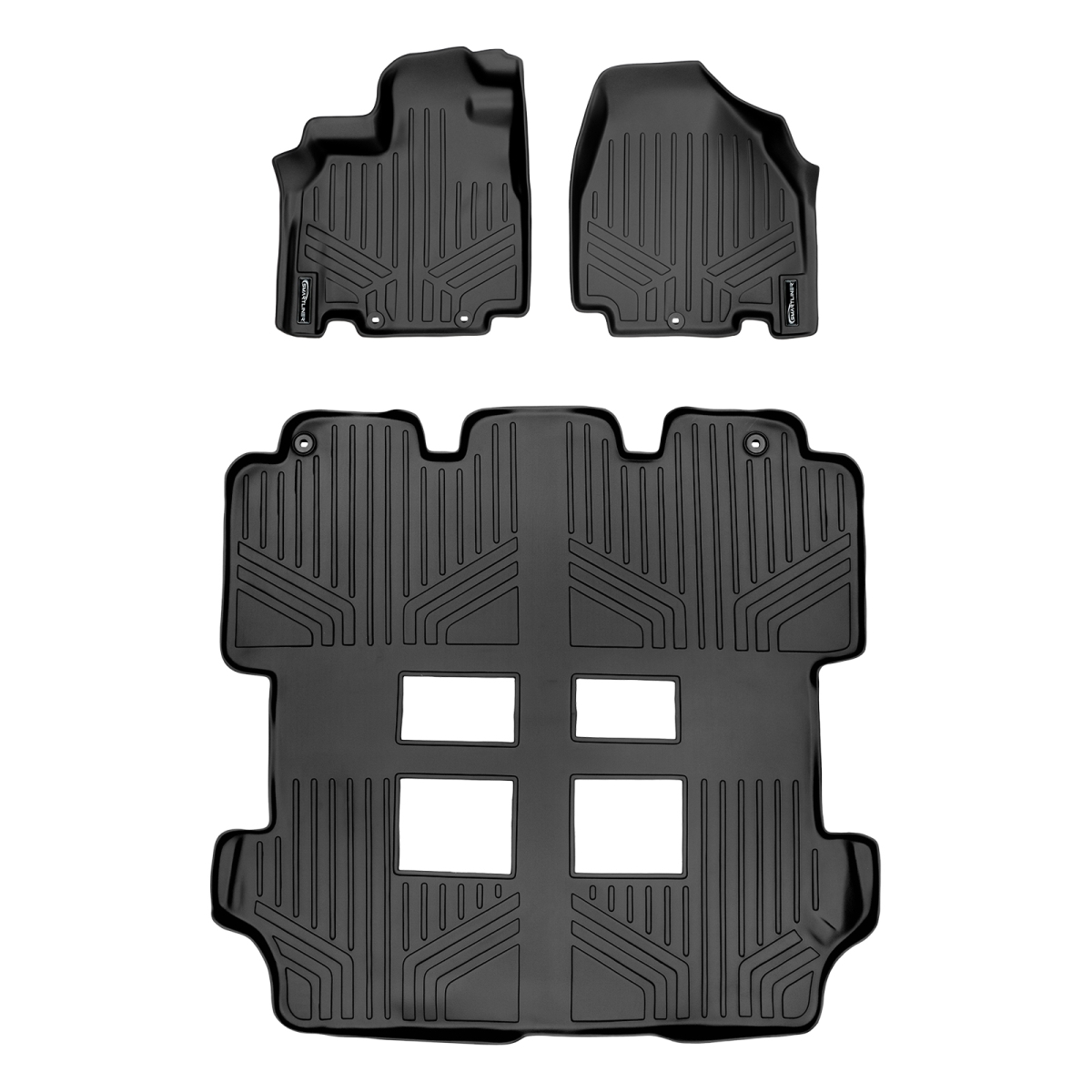 SA0103-B0103 Custom Fit 3 Row Floor Mats Liner Set for 2011-2017 Honda Odyssey - All Models, Black