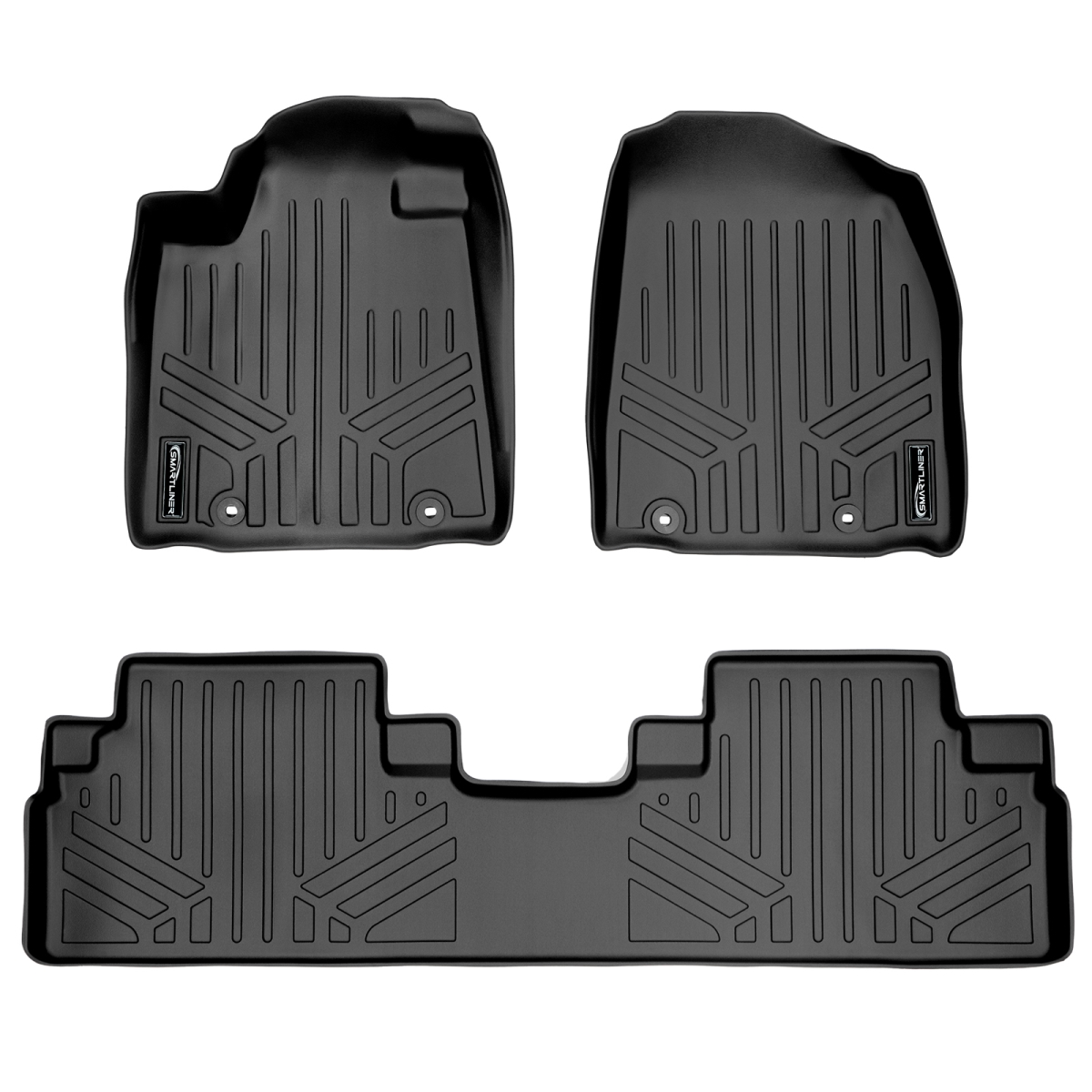 SA0117-B0049 Custom Fit 2 Row Floor Mats Liner Set for 2013-2015 Lexus RX350, Black