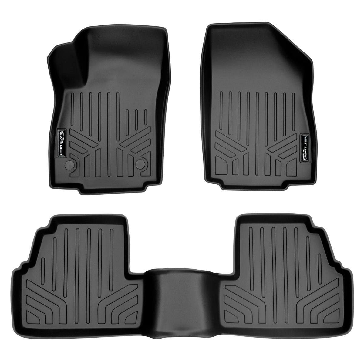 SA0129-B0129 Custom Fit 2 Row Floor Mats Liner Set for 2013-2022 Buick Encore, Black