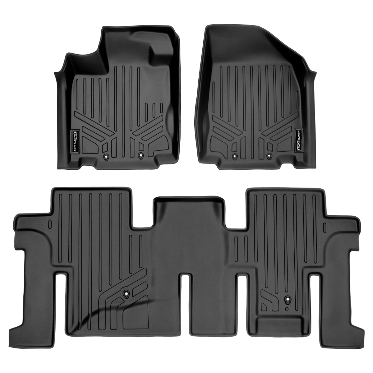 SA0131-B0131 Custom Fit 2 Row Floor Mats Liner Set for 2013-2020 Nissan Pathfinder, Black