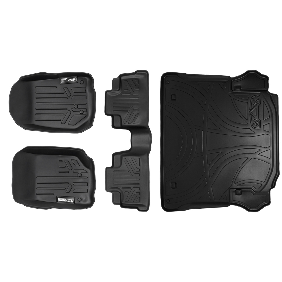SA0139-B0073-D0112 Custom Fit Floor Mats & Cargo Liner Set for 2011-2013 Jeep Wrangler Unlimited 4-Door, Black
