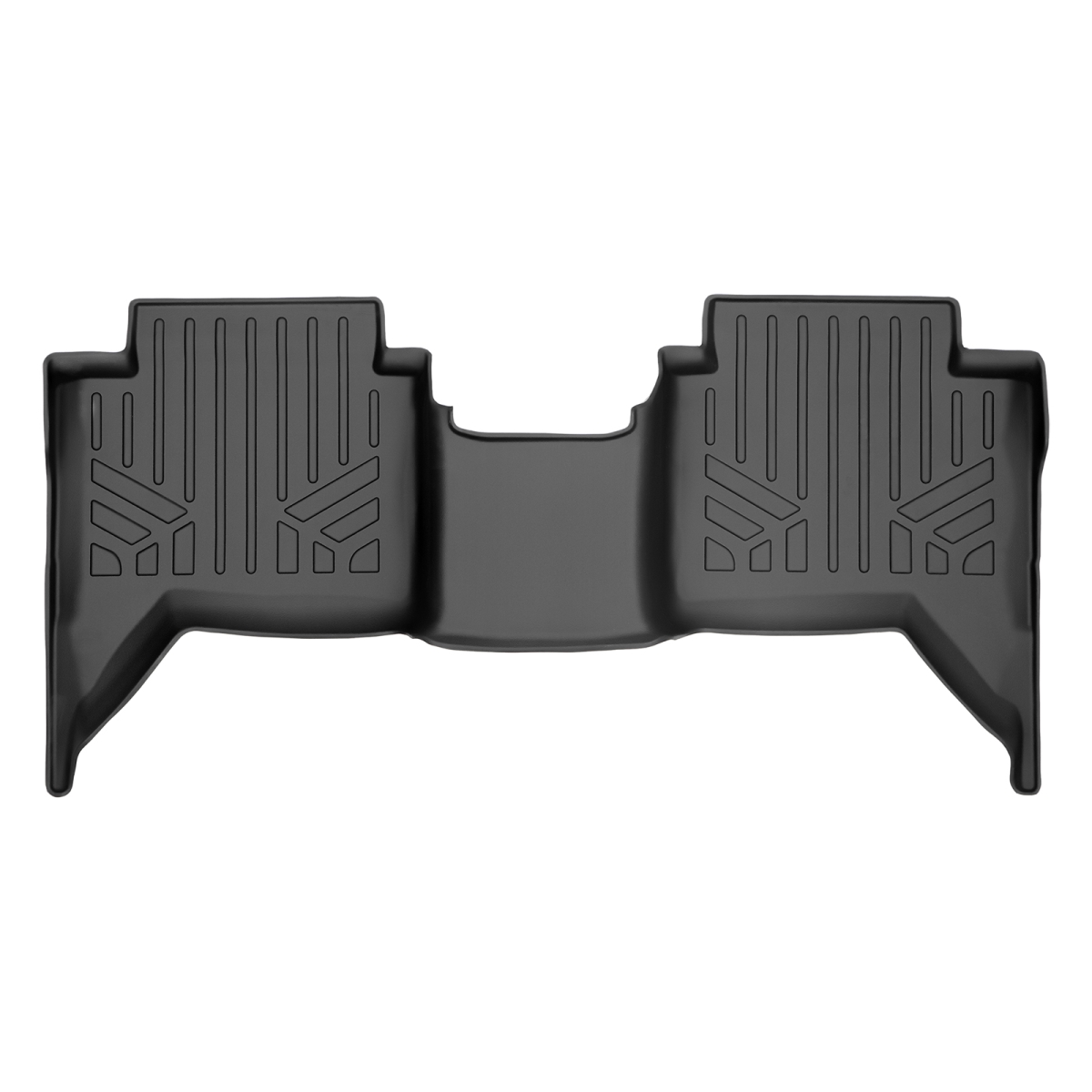 SB0410 Custom Fit 2nd Row Floor Mats Liner - SuperCrew Cab for 2019-2021 Ford Ranger, Black