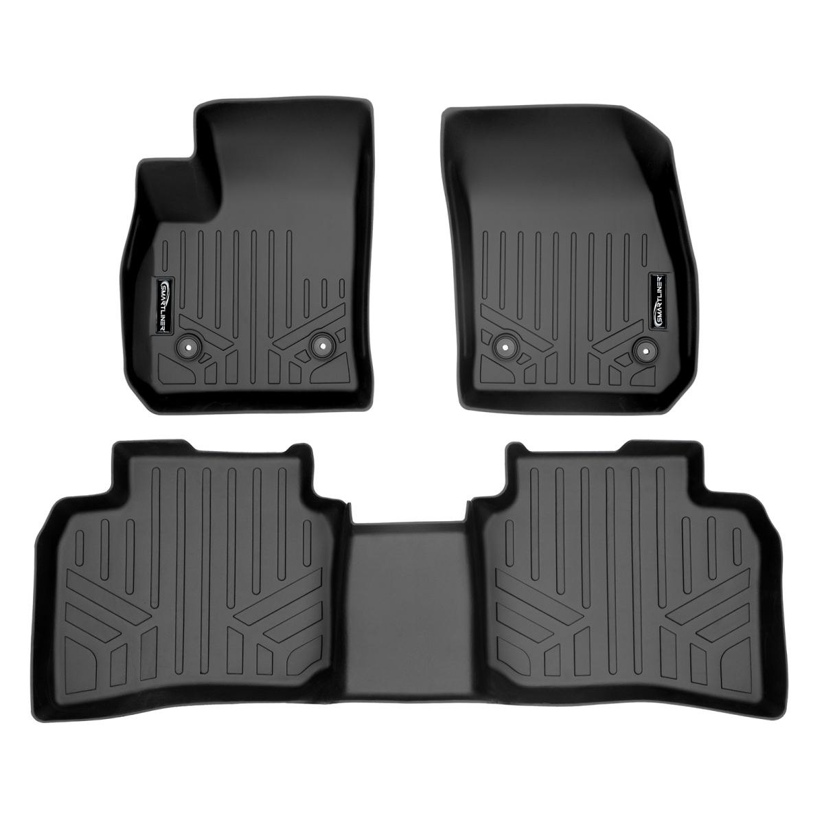 SA0419-B0419 Custom Fit 2 Row Floor Mats Liner Set for 2019-2022 Cadillac XT4, Black