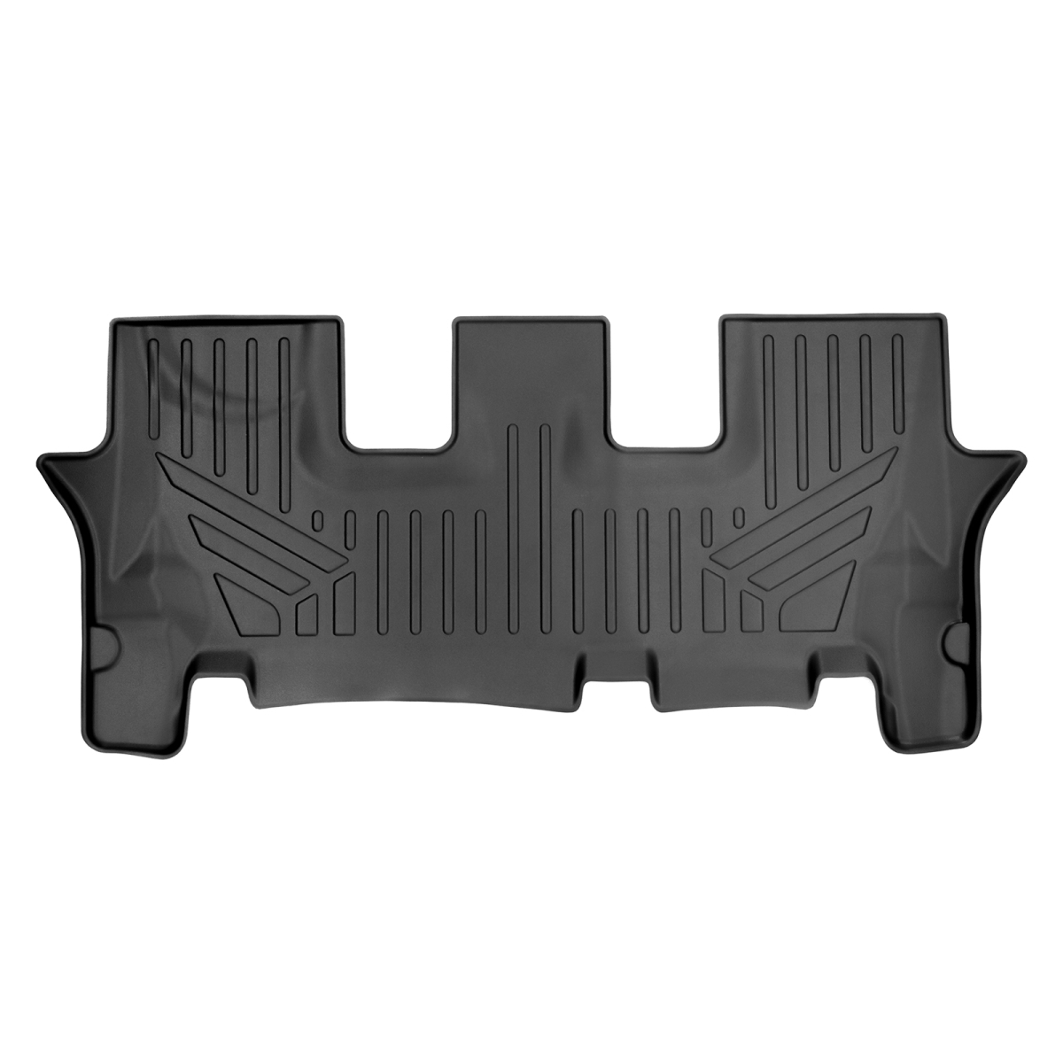 SC0417 All Weather Custom Fit 3rd Row Floor Mat Liner Set - 2nd Row Bench or Bucket Seats with Center Console for 2020-2022 Kia Telluride, Black