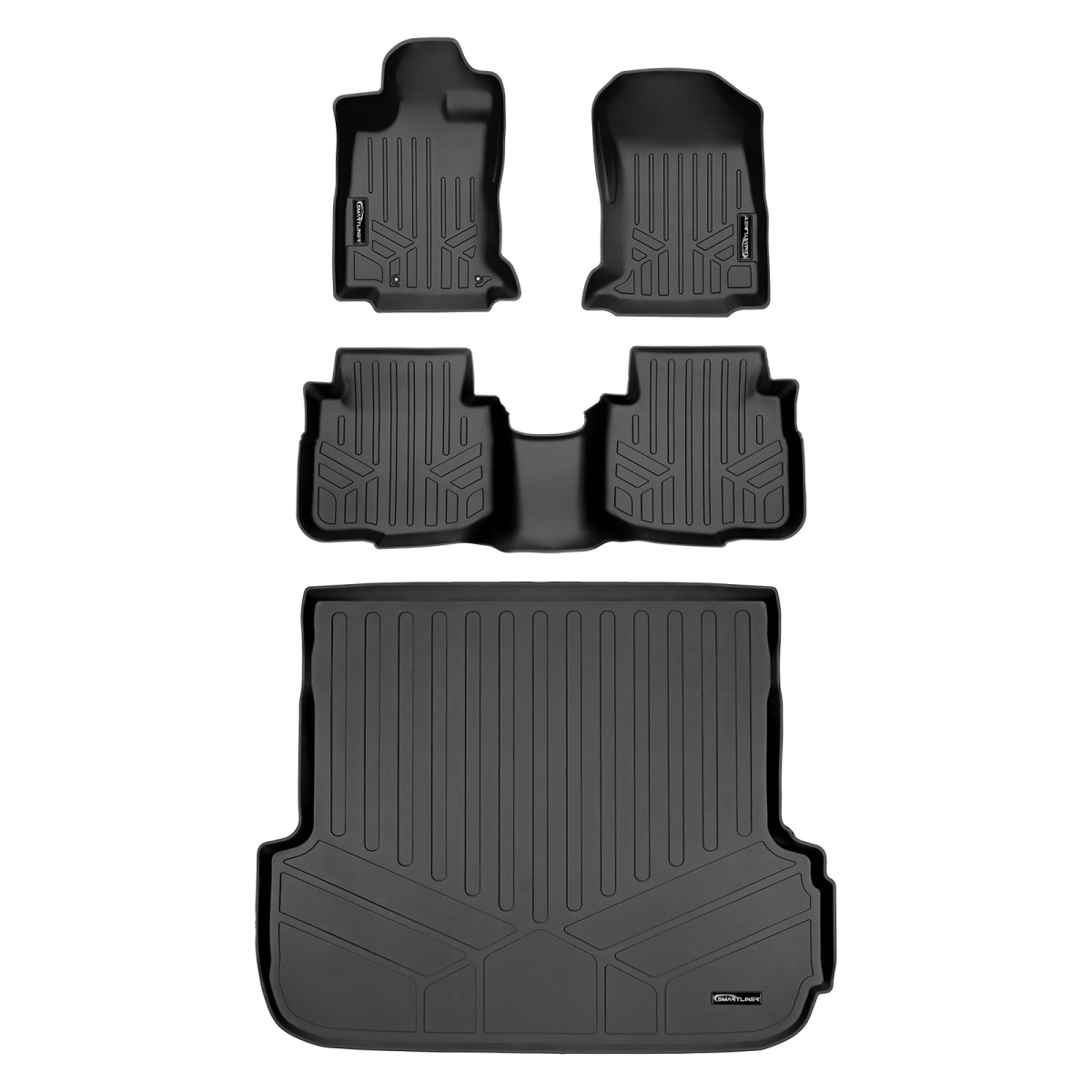 SA0490-B0490-D0490 All Weather Custom Fit Floor Mats & Cargo Liner Set for 2020-2021 Subaru Outback, Black