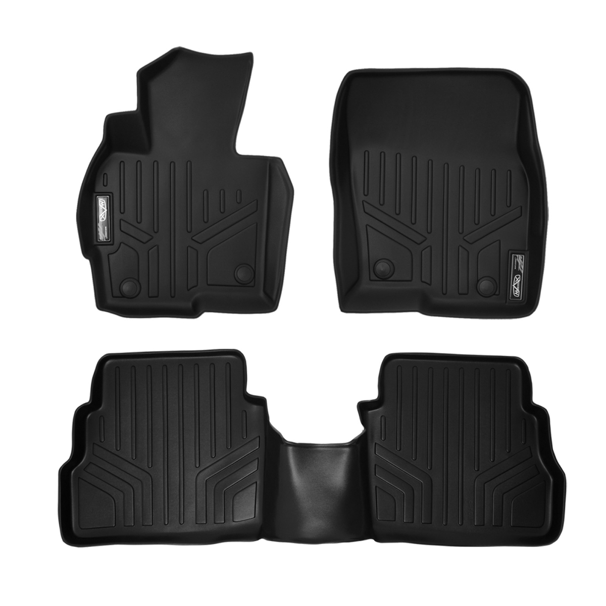 SA0145-B0145 Custom Fit 2 Row Floor Mats Liner Set for 2013-2016 Mazda CX-5 - All Models, Black