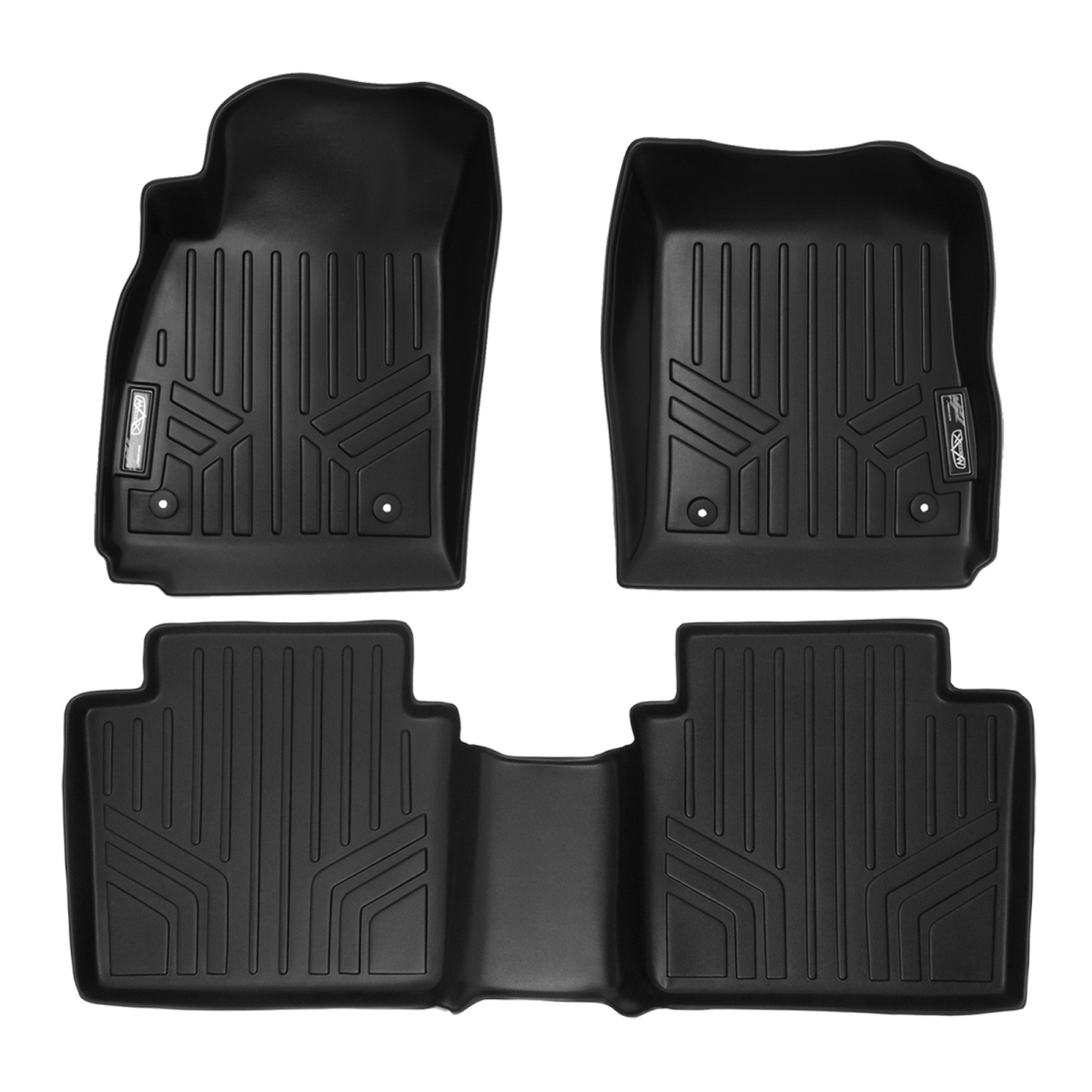 SA0157-B0157 Custom Fit Floor Mats 2 Row Liner Set for 2014-2020 Chevrolet Impala, Black