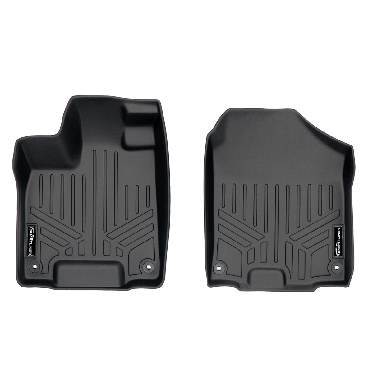 Custom Fit 1st Row Floor Mats Liner Set for 2016-2021 Honda Pilot, Black