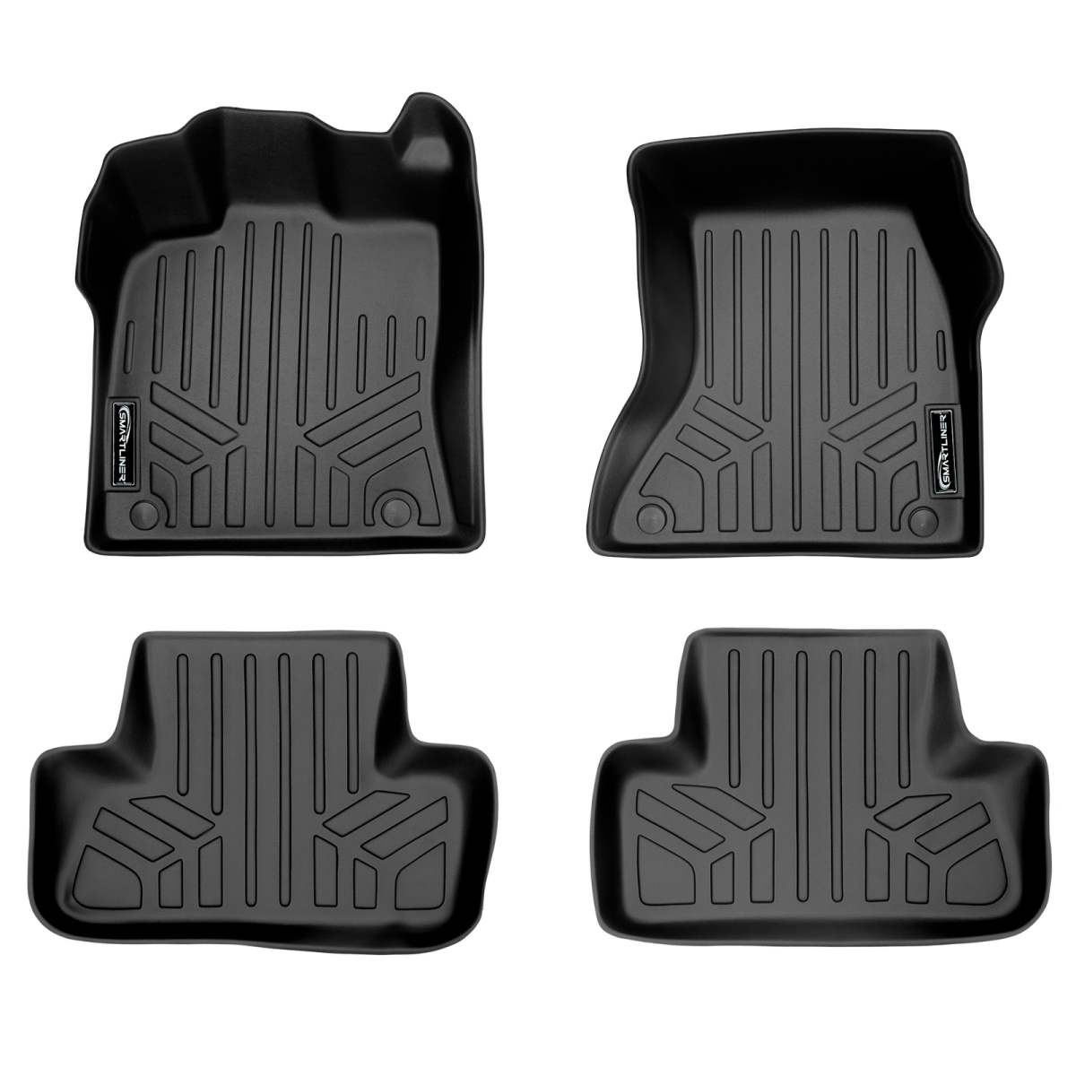 SA0214-B0214 Custom Fit 2 Row Floor Mats Liner Set for 2009-2017 Audi Q5, Black