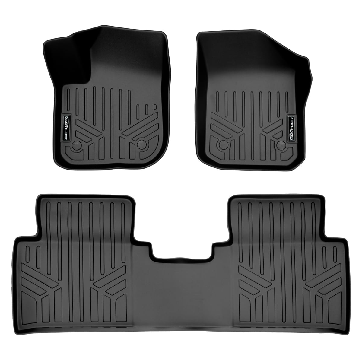 SA0225-B0225 Custom Fit 2 Row Floor Mats Liner Set for 2016-2020 Buick Envision, Black
