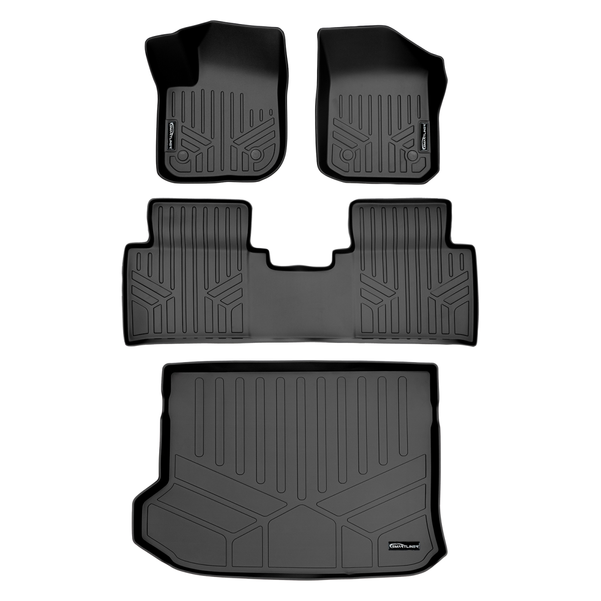 SA0225-B0225-D0225 Custom Fit 2 Rows Floor Mats & Cargo Liner Set for 2016-2020 Buick Envision, Black