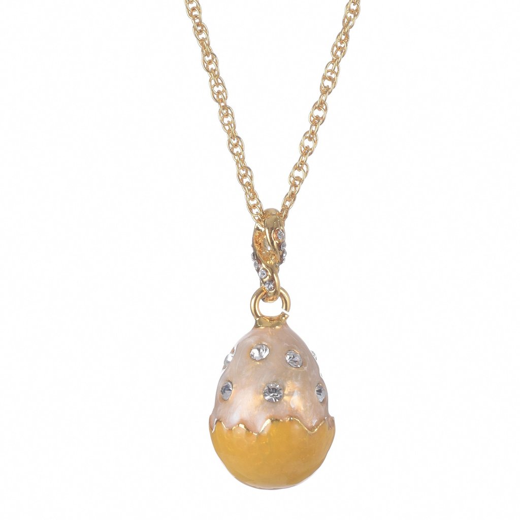Egg Pendant Necklace, Yellow
