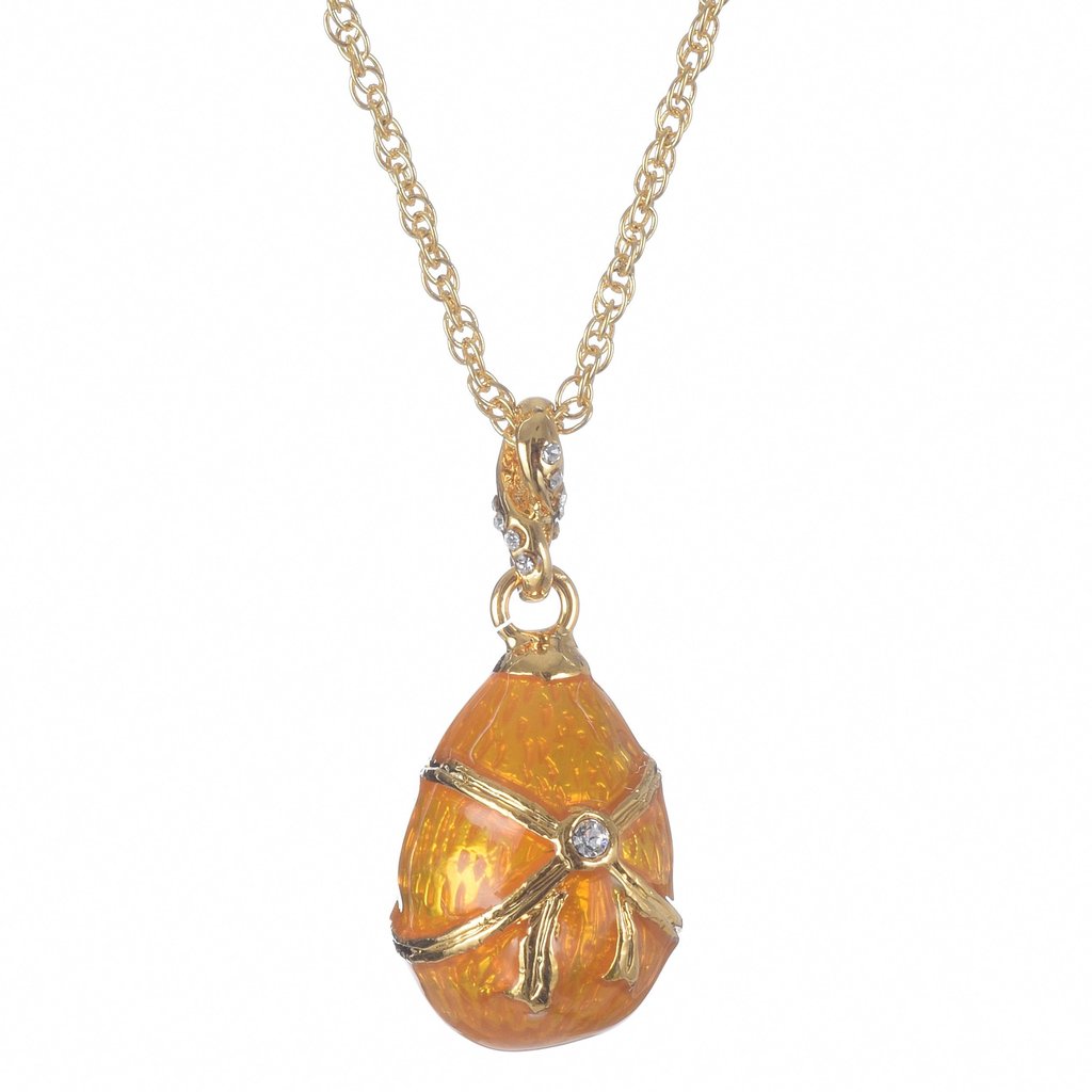 Egg Pendant Necklace, Yellow