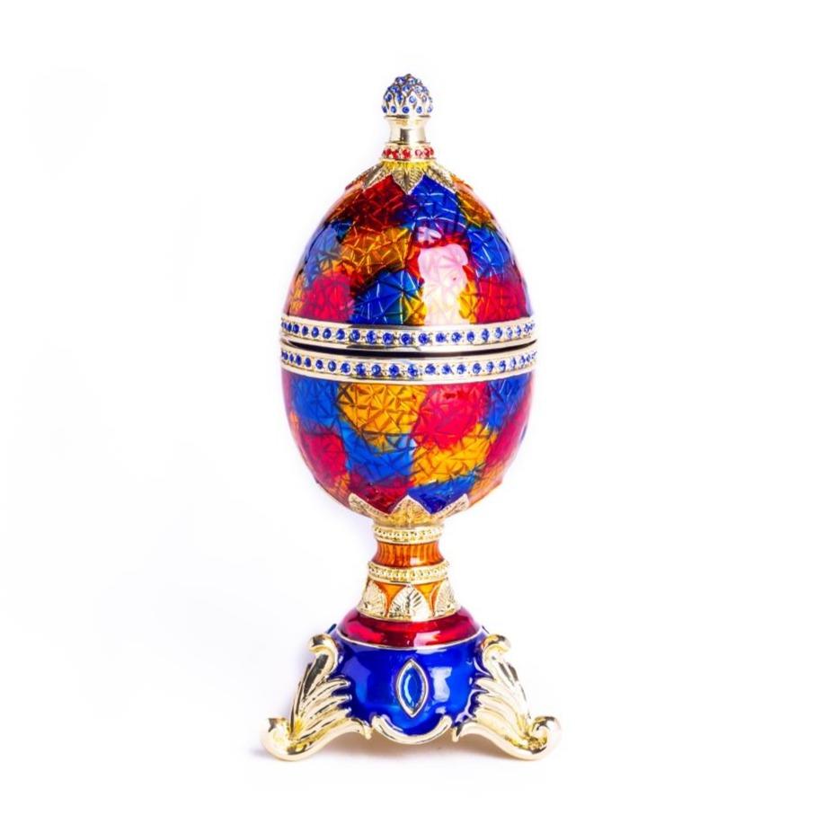 Colorful Music Playing Faberge Egg with Wings Enamel Painted Trinket Box with Austrian Crystals -  Propiedades, PR2603546