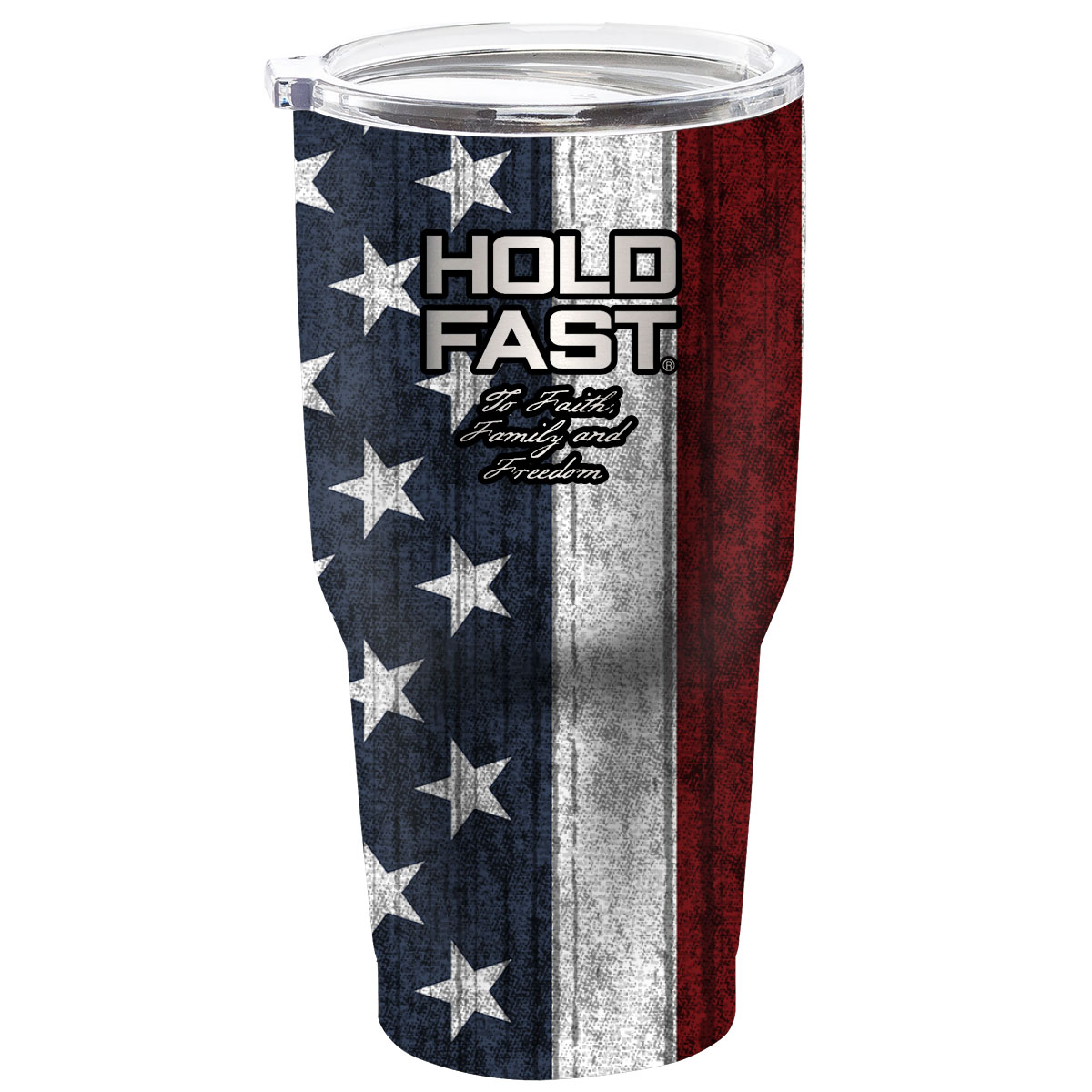 Picture of Kerusso MUGS197 30 oz Dual Wall Stainless Steel Flag Tumbler&#44; Red & White - Blue