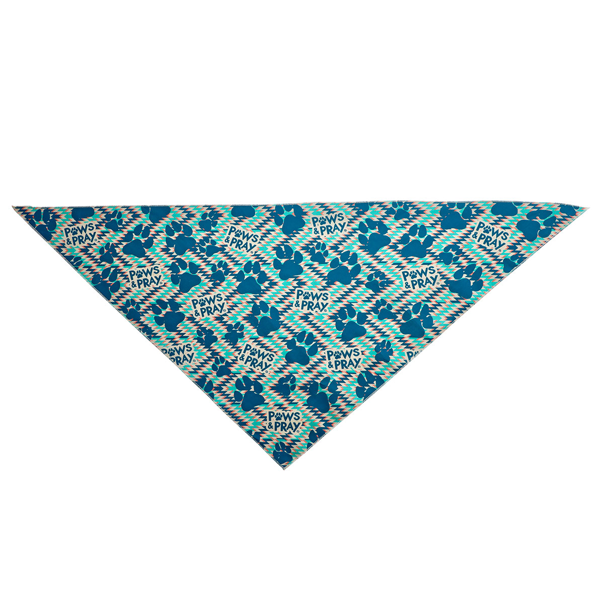 Picture of Kerusso PETS138 Paws & Pray Paws Pet Bandana&#44; Blue - Small & Medium