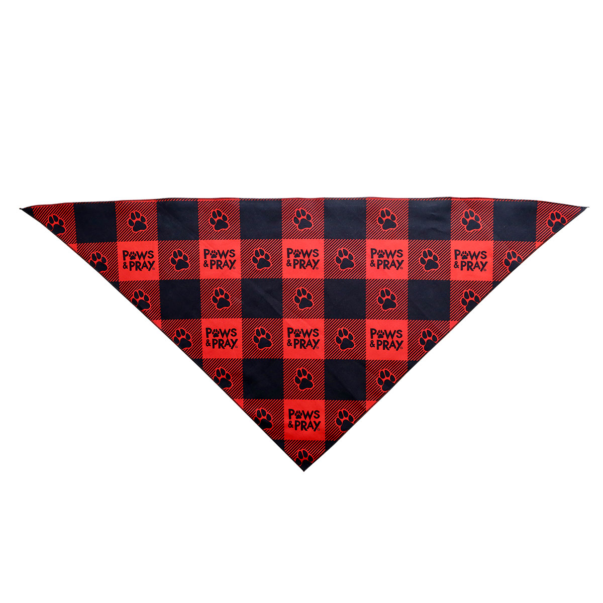 Picture of Kerusso PETS141 Paws & Pray Strong & Courageous Pet Bandana&#44; Red & Black - Small & Medium