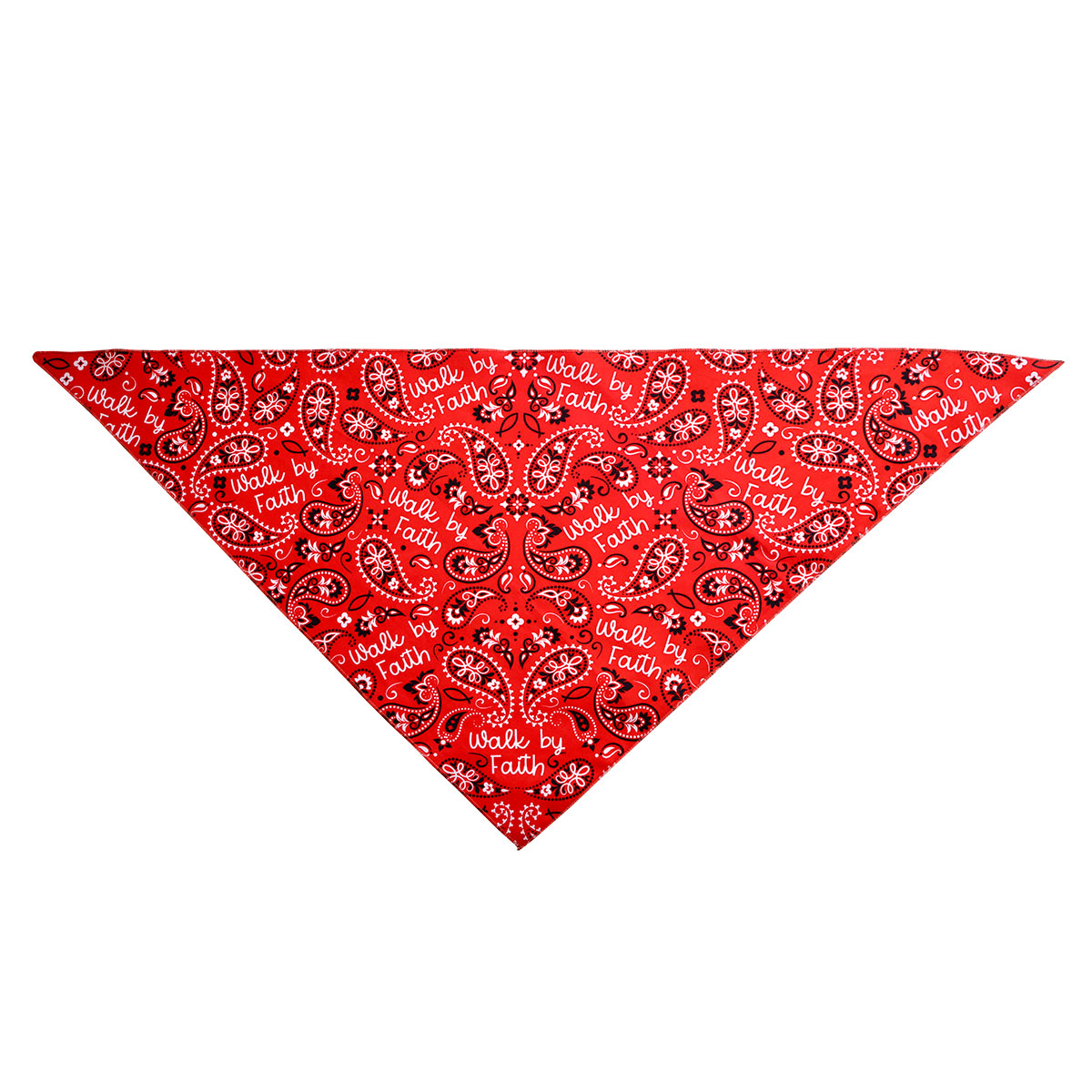 Picture of Kerusso PETS151 Paws & Pray Walk by Faith Bandana Pet Bandana&#44; Red - Large & Extra Large