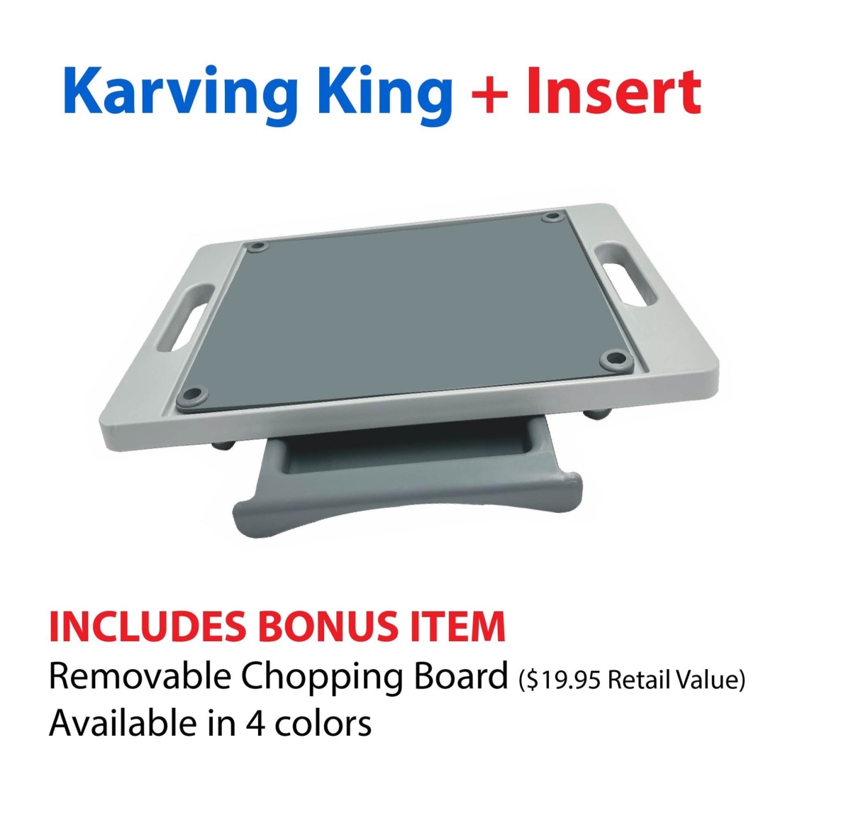 Picture of Karving King KK4 Dripless Cutting Board 2-in-1 System, Grey