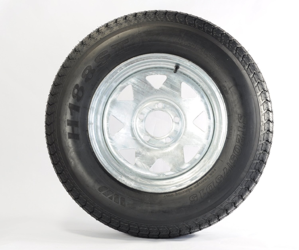 Picture of Americana AMW-3S650 387 ST 205-75 D 15 225-75 D 15 in. Trailer Wheel & Tire LRD 5 Bolt Hole Modular&#44; Galvanized