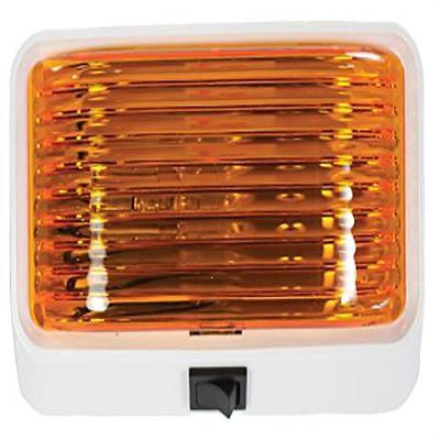 Picture of Arcon ARC-18111 Amber Lens for Porch Light with Switch White Base