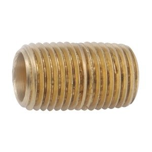 12 Male Pipe Thread x 12 Male Pipe Thread Close Nipple Connection Straight Brass