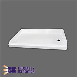 Specialty Recreation Inc ABS Shower Pan, 24 x 36 x 4 3/8 , Parchment with Right Dra in Tan | Camping World