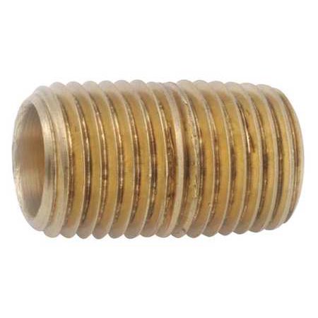 14 Male Pipe Thread x 14 Male Pipe Thread Close Nipple Connection Straight Brass