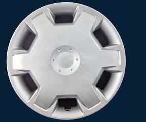 15", 6 Spoke, Silver, Plastic, Set Of 4, Standard Leg