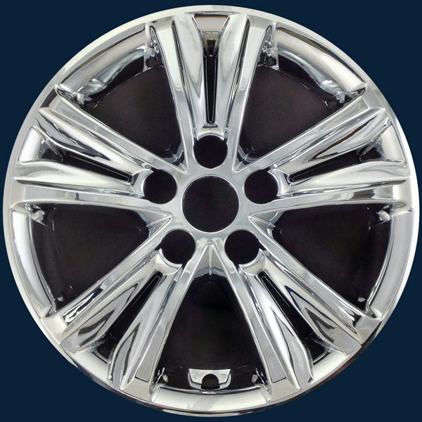 16", 5 Split Spoke, Chrome Plated, Plastic, Set Of 4, Not Compatible With Steel Wheels
