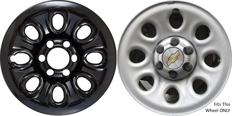 17 in. Impostor Wheel Skin for GMC, Gloss Black