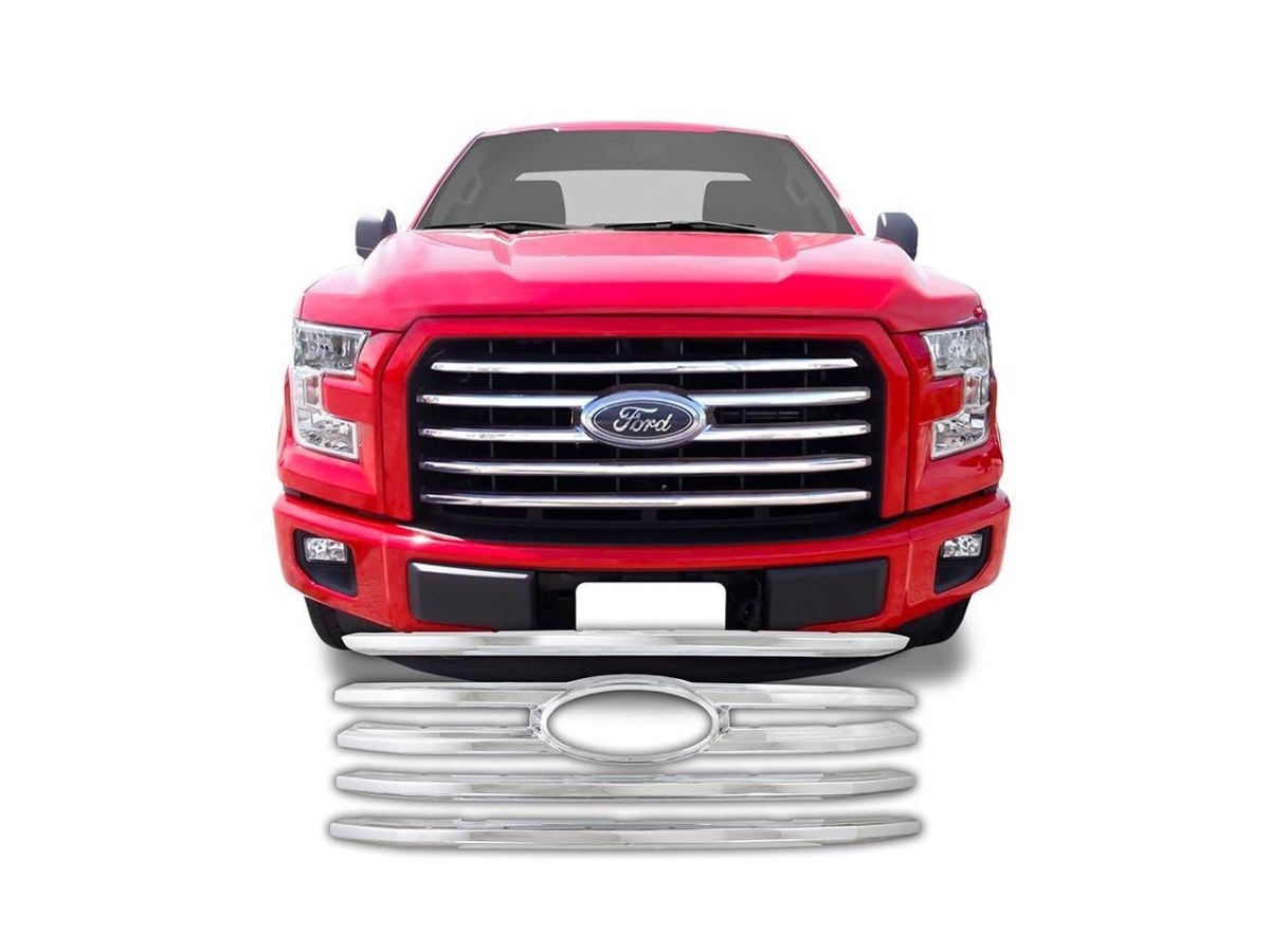 Picture of Coast2Coast C2C-GI131 CCI Grille Overlay for 2015 Ford F150 XLT&#44; Chrome