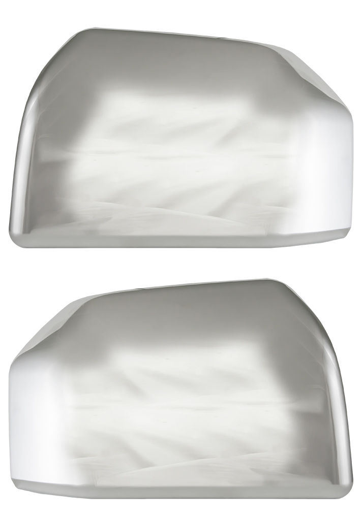 Top Half Mirror Cover, Chrome Plated, ABS Plastic, Set Of 2