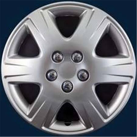 15", 6 Spoke, Chrome Plated, Plastic, Set Of 4, Spring Steel Clip