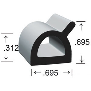 0.695 x 0.695 D-Ethylene Propylene Diene Monomer