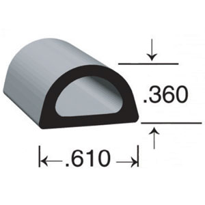 C6P-G7005BST50 0.2 X 4 ft. Ethylene Propylene Diene Monomer Wiper - BlacK