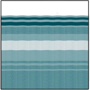 14 ft. 2 in. Teal Dune Stripe - White